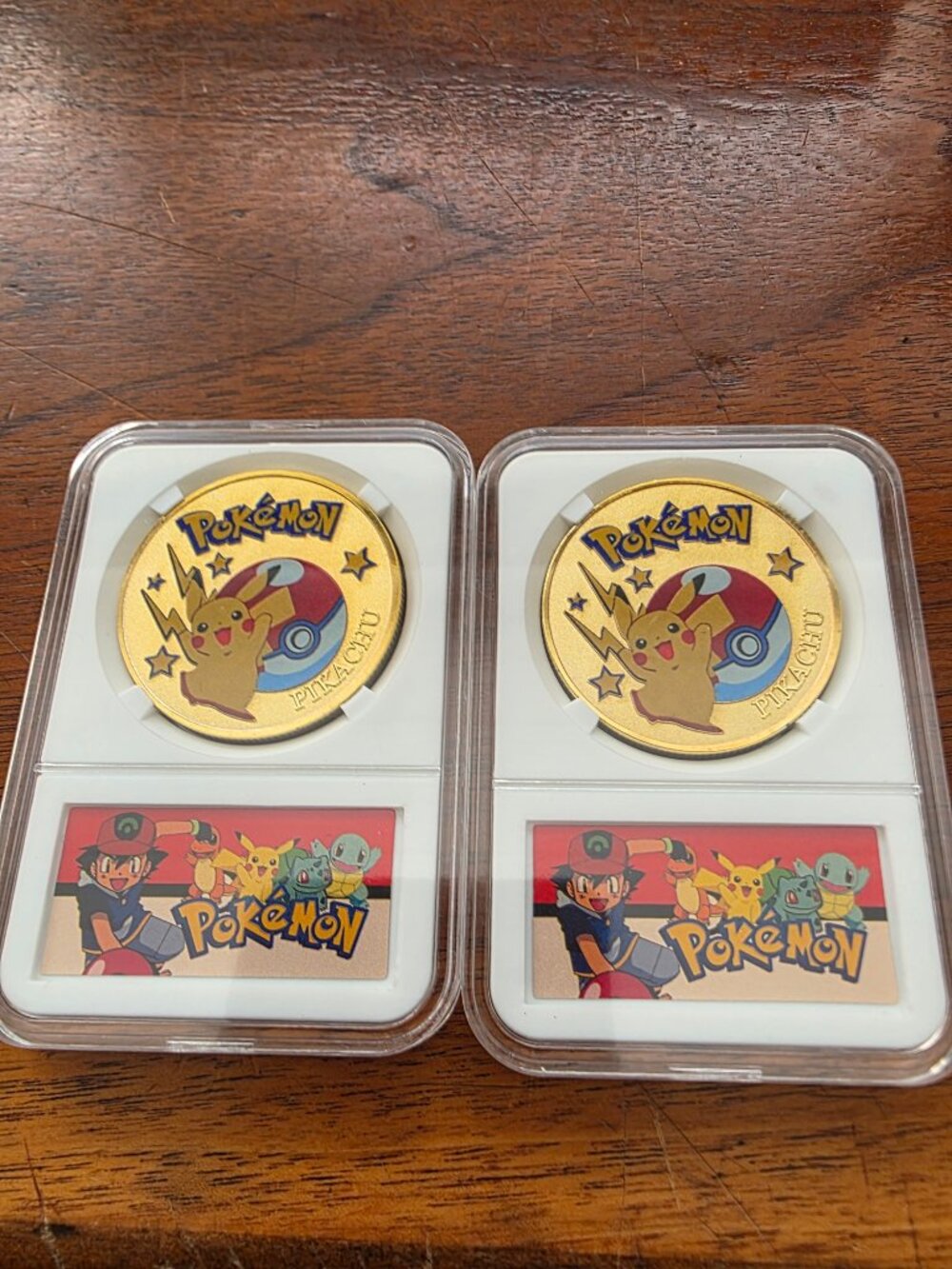 LOT OF 4PCS OF POKEMON PIKACHU COLLECTORS COINS SEALED - Picture 2 of 2
